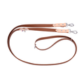 Laisse multiposition - marron/terracotta 8kg-80kg Biothane