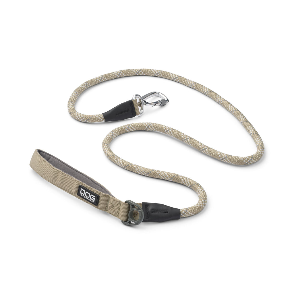 laisse blanche et beige, laisse pour chien