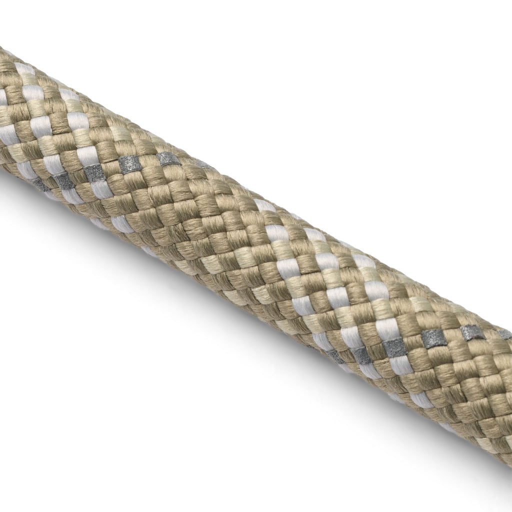 laisse beige blanche et argenté  en corde