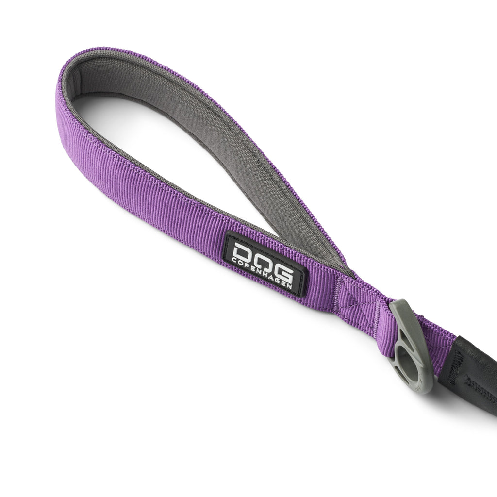 laisse violette, laisse violette avec poignet 
