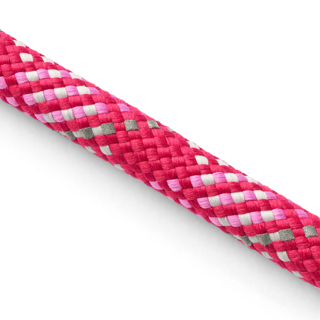 laisse en corde rose 