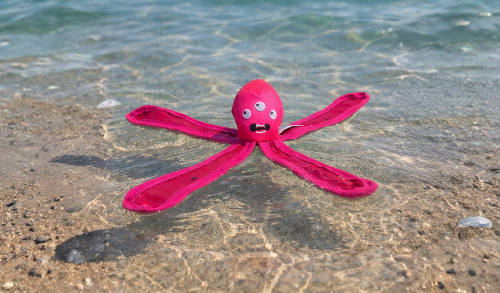 jouet flottant pour chien, poulpe flottant, jouet rose pour chien, Jouet aquatique pour chien, Jouet flottant canin