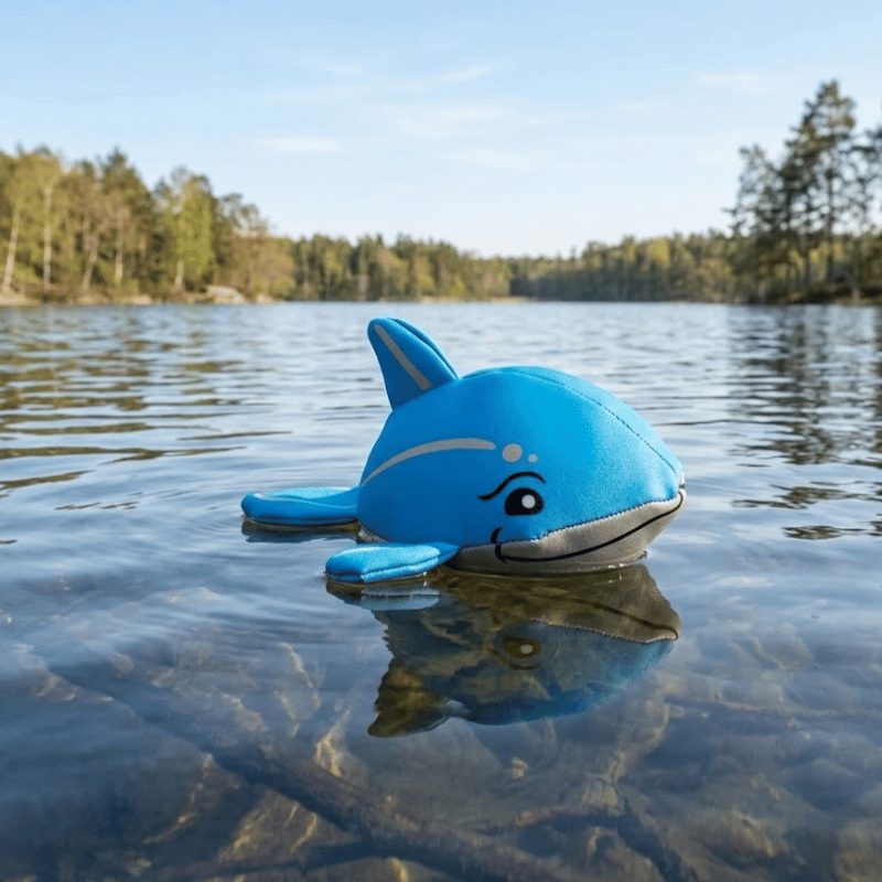 jouet flottant, jouet bleu, jouet pour chien baleine 