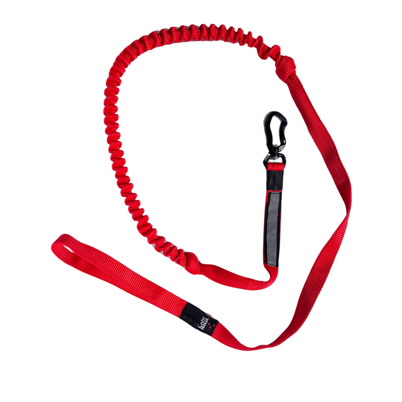 ligne canicross, ligne de traction canicross, ligne rouge de canicross, longe de canicross 