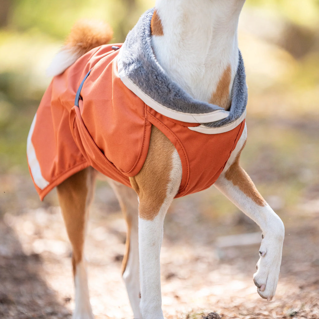manteau imperméable orange